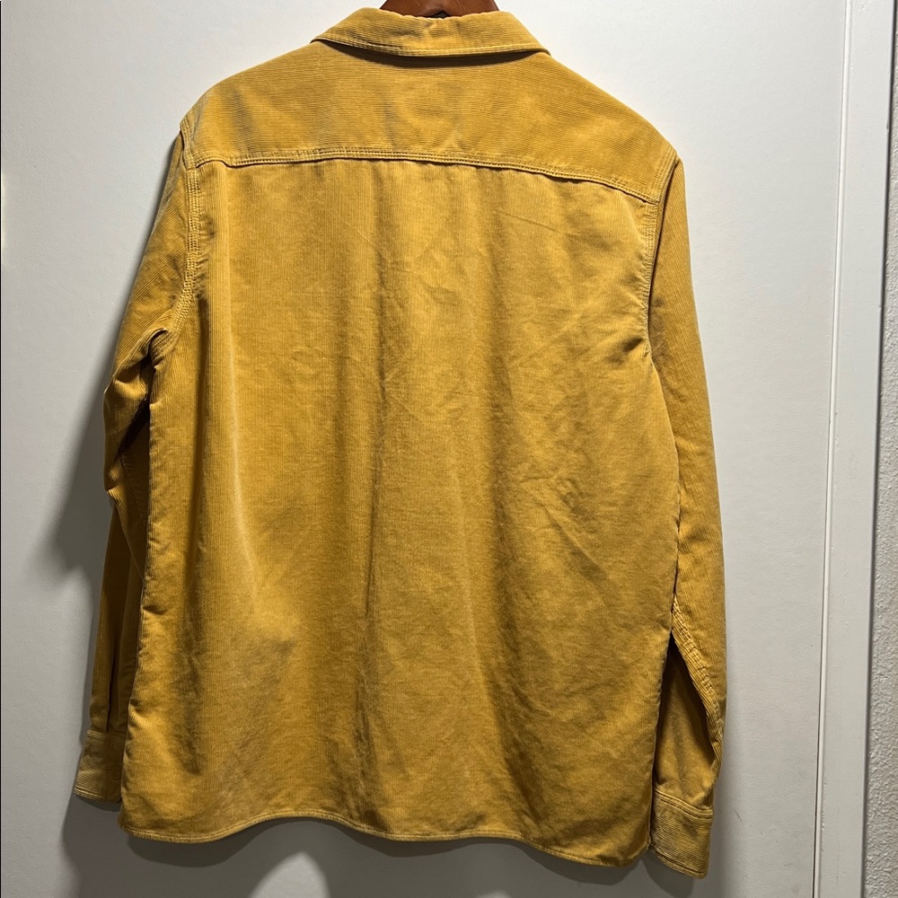 BRIXTON Archie Corduroy Button Down LS Shirt Nugget Gold Men's M - Picture 8 of 9